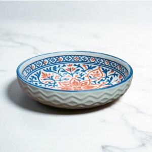 Ceramic 12cm Embossed Sauce Dish